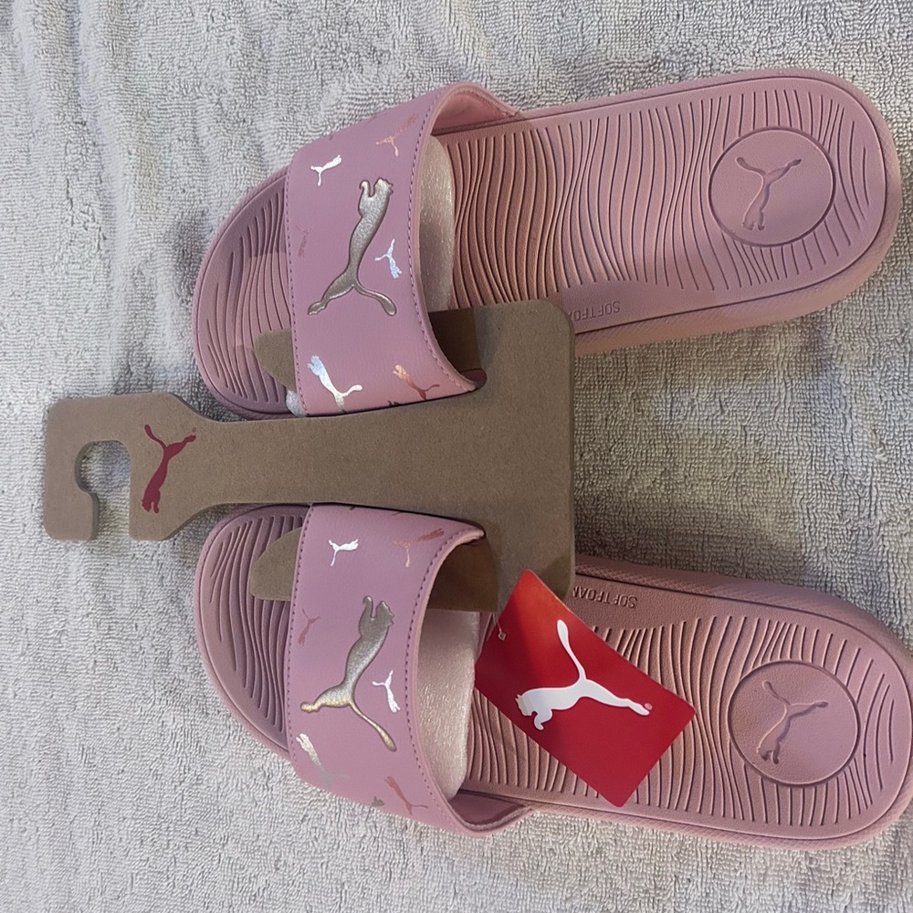 Puma Light Pink Slide Sandals